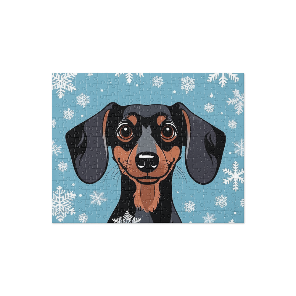 PugMug Custom Black Dachshund Jigsaw Puzzle