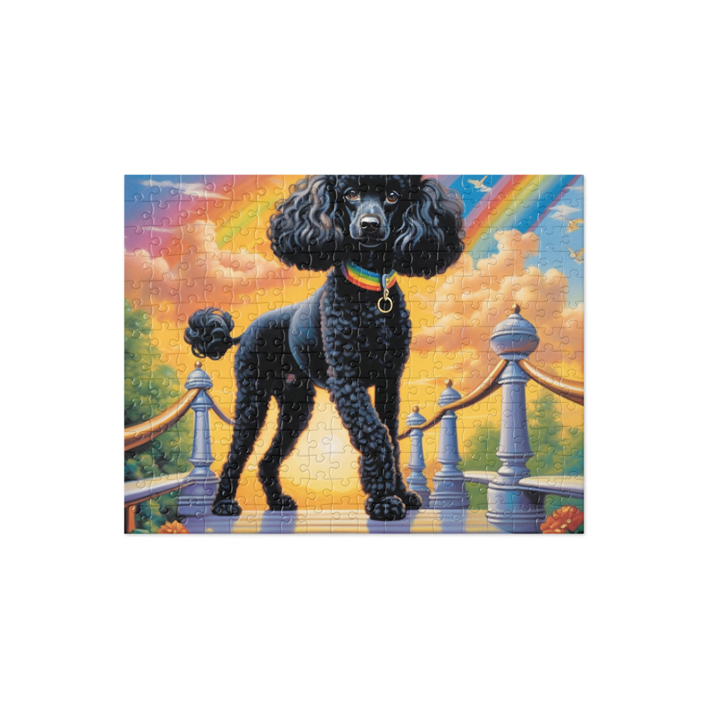 PugMug Custom Black Poodle Jigsaw Puzzle