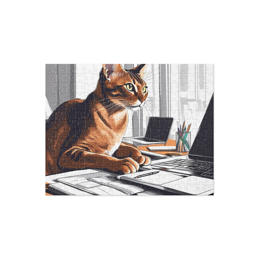 PugMug Custom Tabby Abyssinian Cat Jigsaw Puzzle