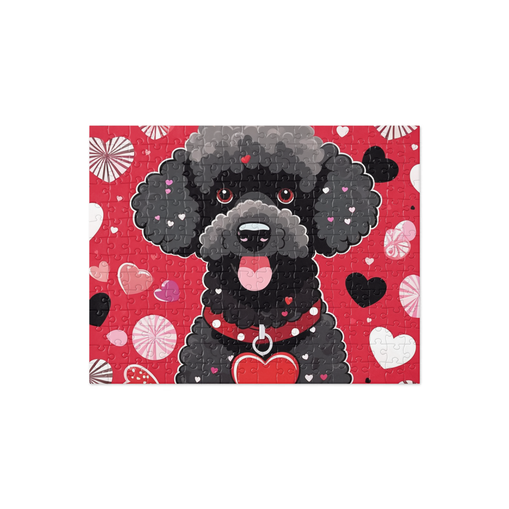 PugMug Custom Black Poodle Jigsaw Puzzle