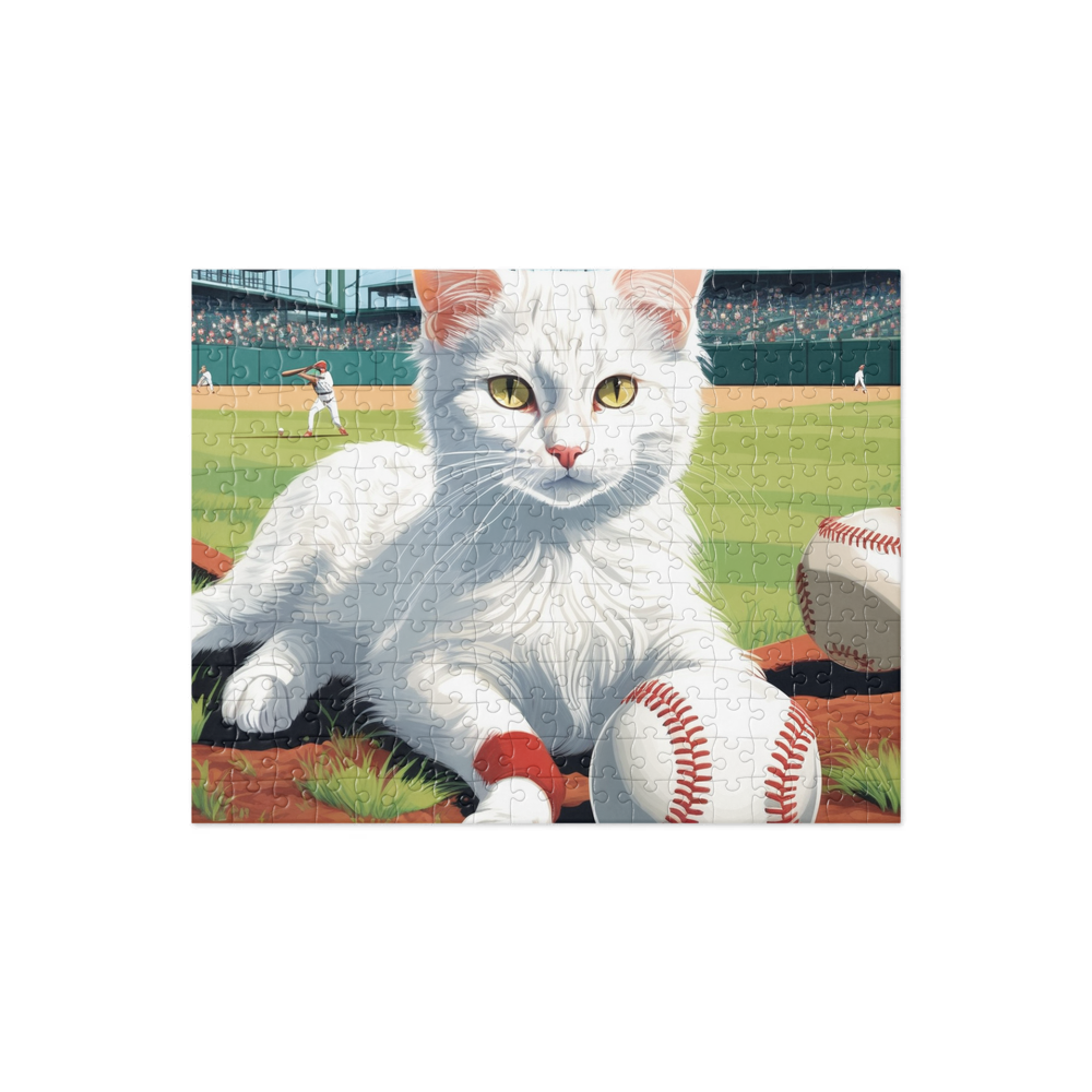 PugMug Custom White Companion Cat Jigsaw Puzzle