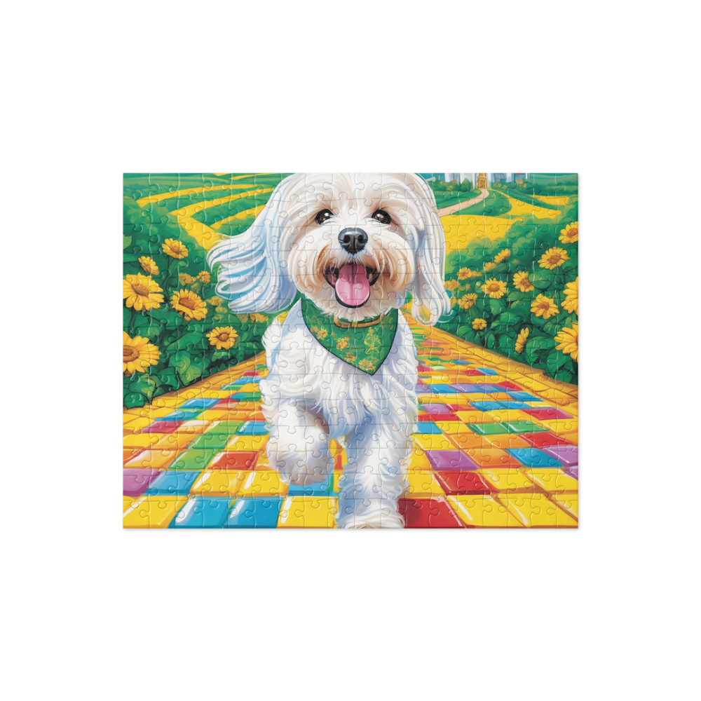 PugMug Custom White Havanese Dog Jigsaw Puzzle