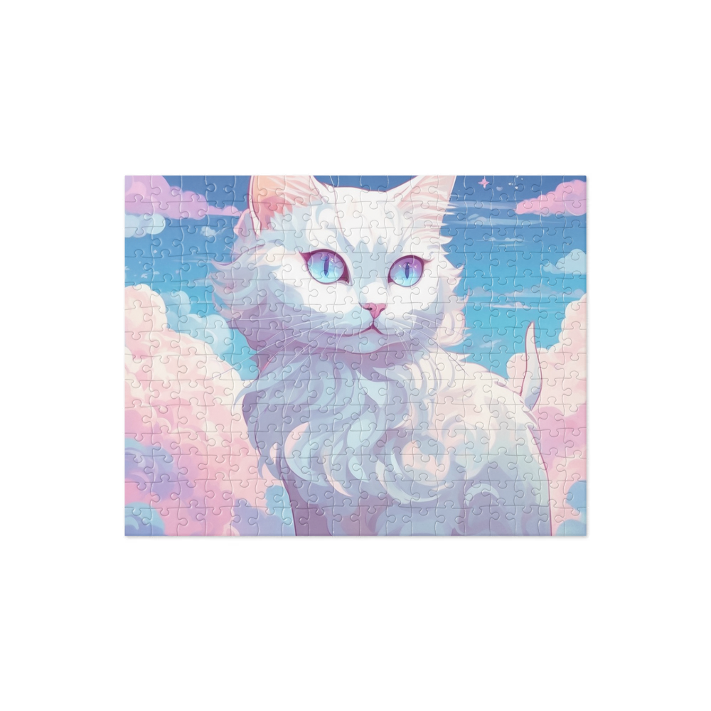 PugMug Custom White Companion Cat Jigsaw Puzzle