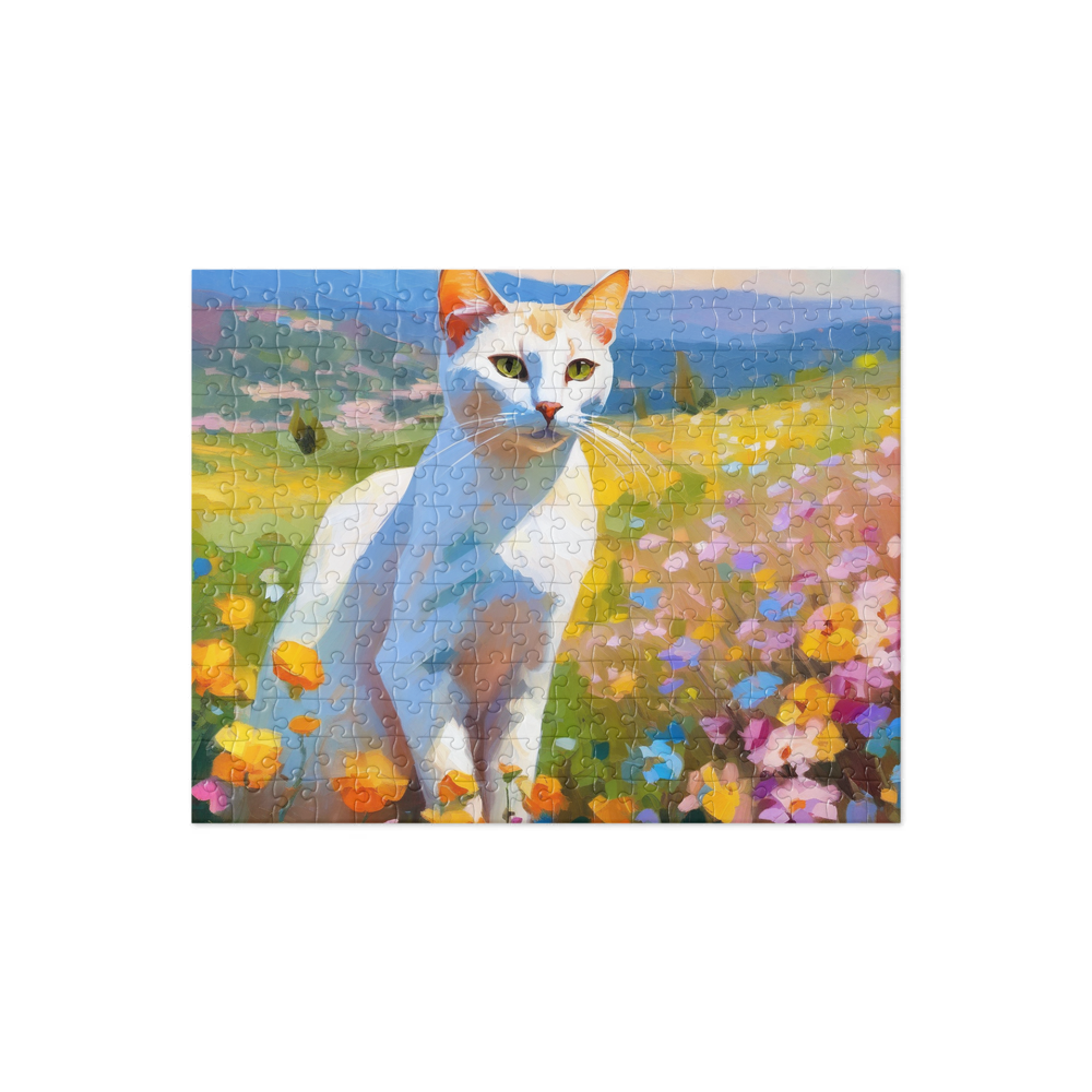 PugMug Custom White Abyssinian Cat Jigsaw Puzzle