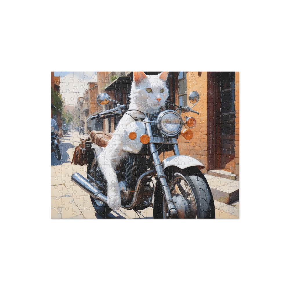 PugMug Custom White Companion Cat Jigsaw Puzzle