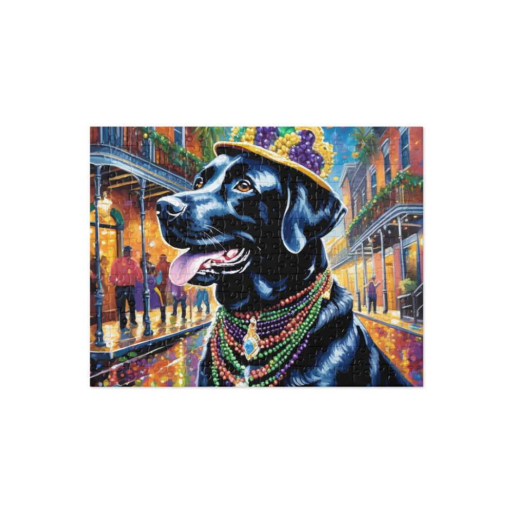 PugMug Custom Black Labrador Retriever Jigsaw Puzzle