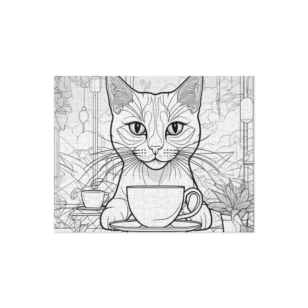 PugMug Custom White Exotic Cat Jigsaw Puzzle