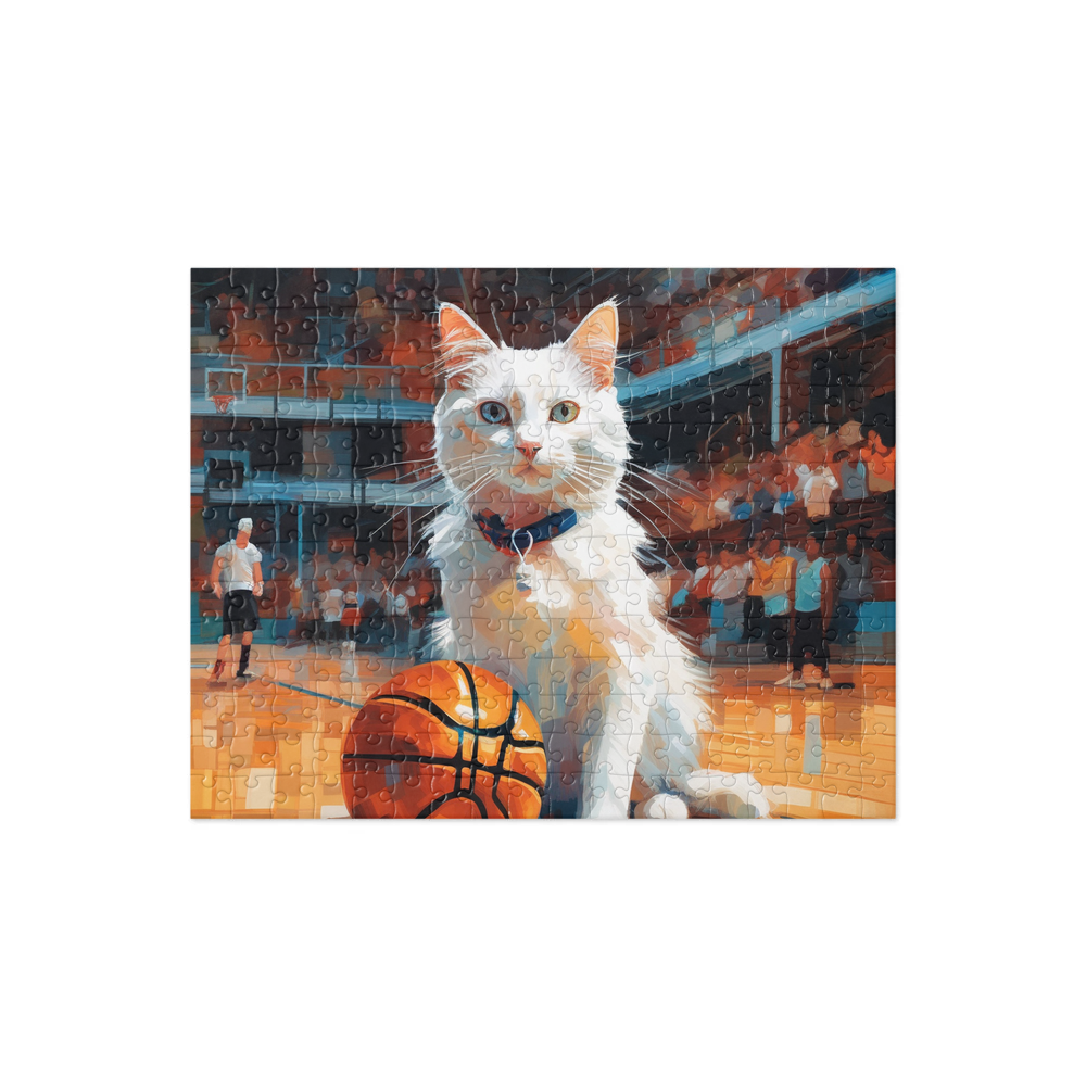 PugMug Custom White Companion Cat Jigsaw Puzzle