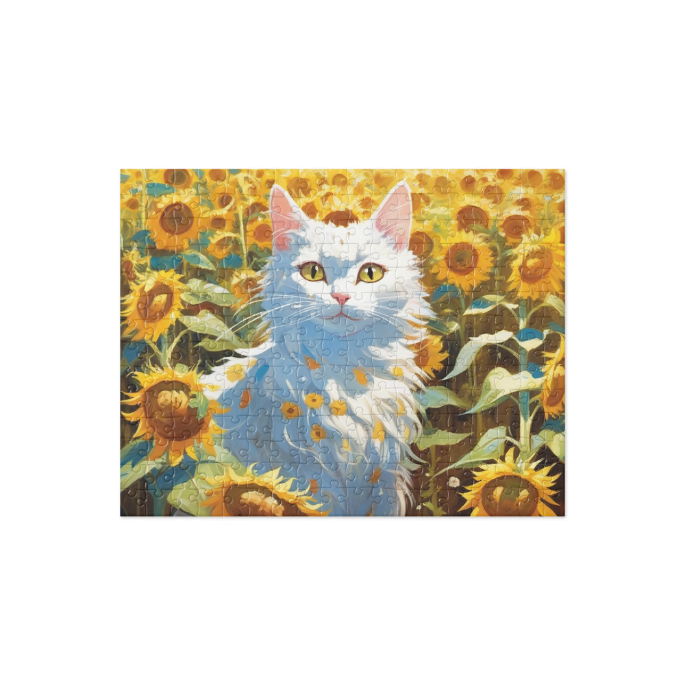 PugMug Custom White Companion Cat Jigsaw Puzzle