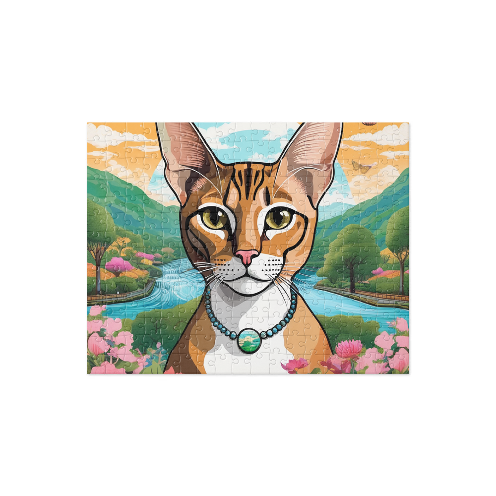 PugMug Custom Tabby Abyssinian Cat Jigsaw Puzzle