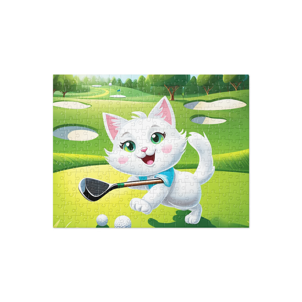 PugMug Custom White Companion Cat Jigsaw Puzzle