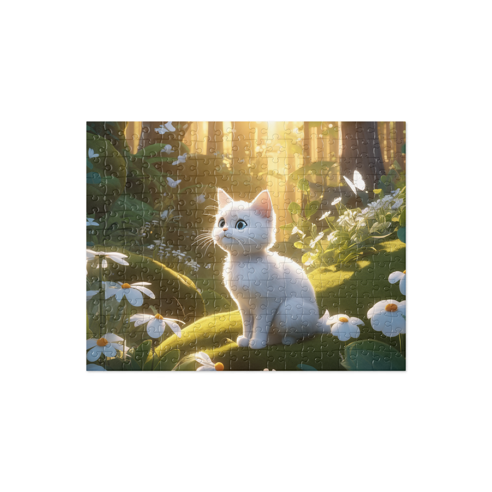 PugMug Custom White Companion Cat Jigsaw Puzzle