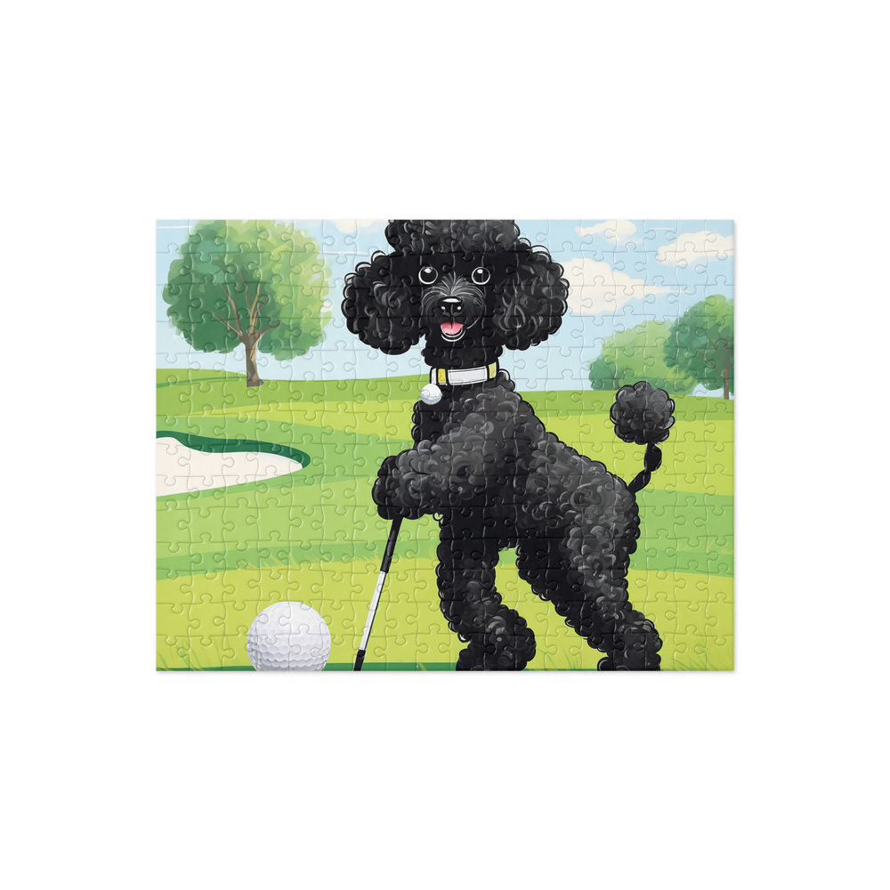 PugMug Custom Black Poodle Jigsaw Puzzle