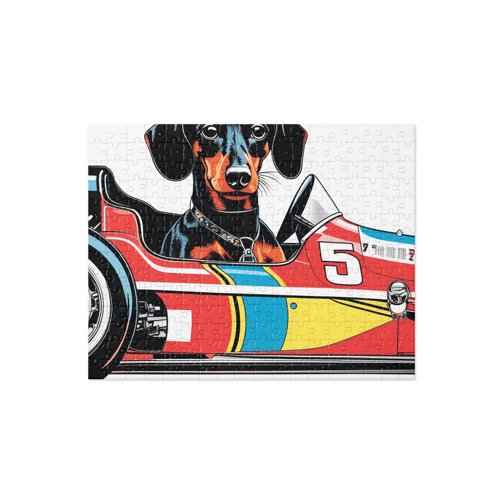 PugMug Custom Black Dachshund Jigsaw Puzzle