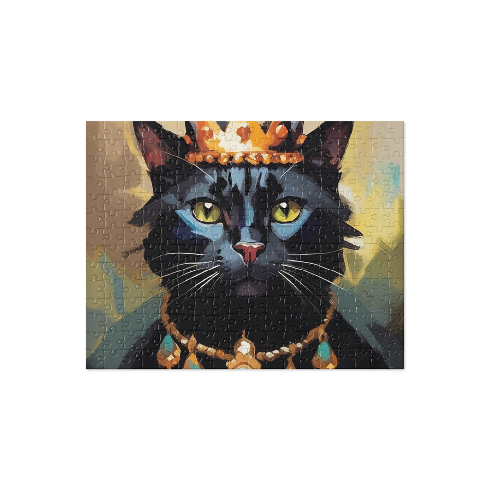 PugMug Custom Black Exotic Cat Jigsaw Puzzle