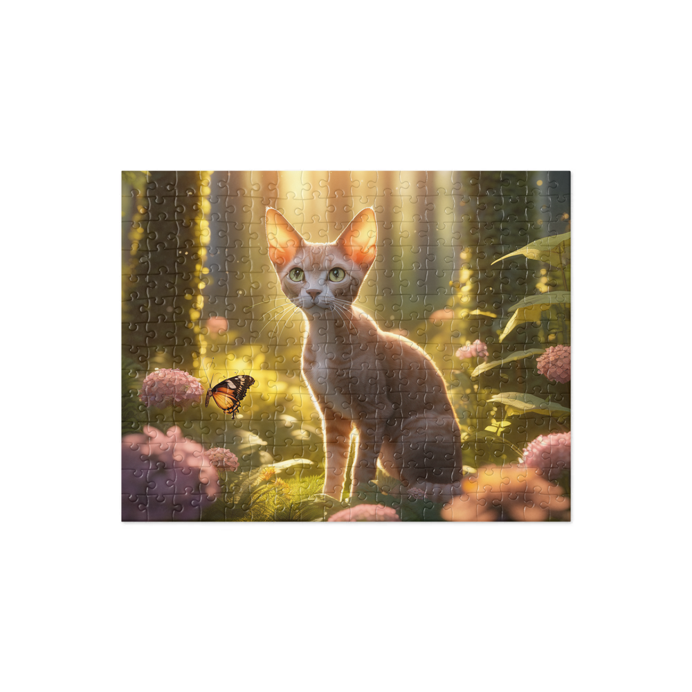 PugMug Custom Tabby Devon Rex Cat Jigsaw Puzzle
