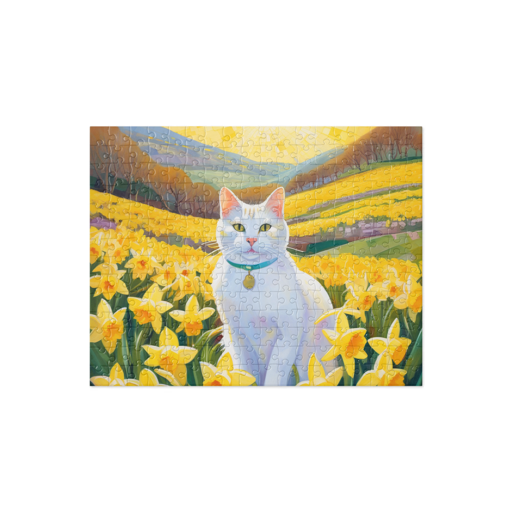 PugMug Custom White Companion Cat Jigsaw Puzzle