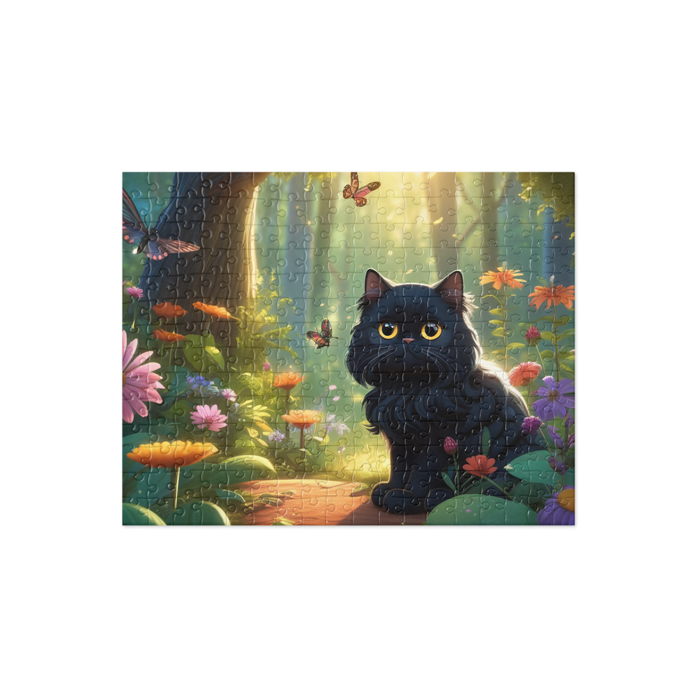PugMug Custom Black Persian Cat Jigsaw Puzzle