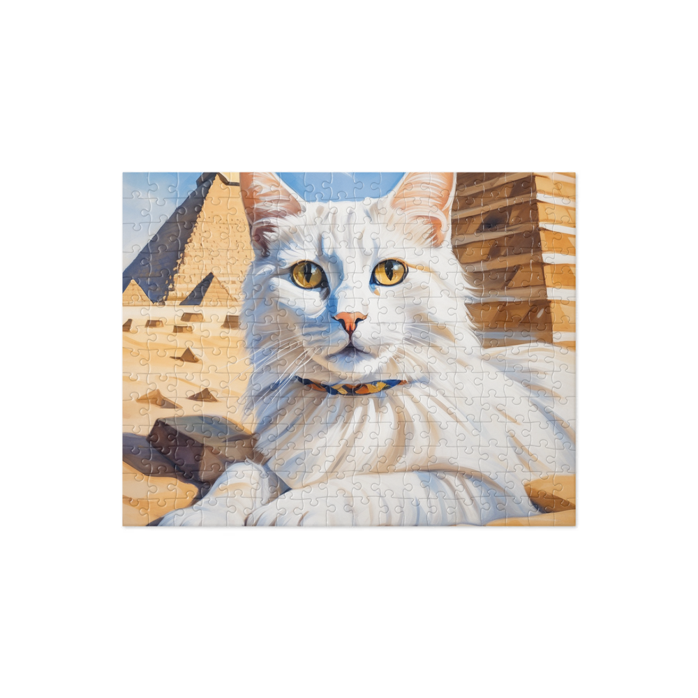 PugMug Custom White Companion Cat Jigsaw Puzzle