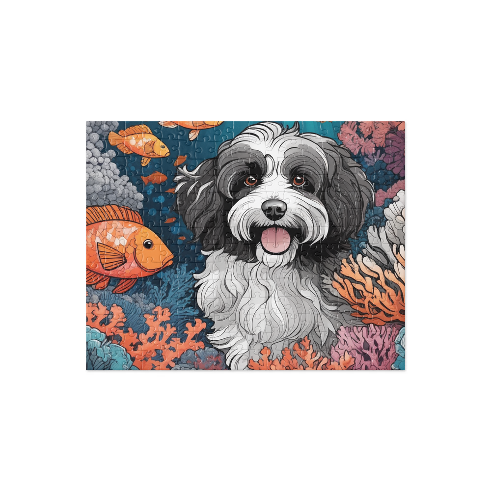 PugMug Custom Black-and-white Havanese Dog Jigsaw Puzzle