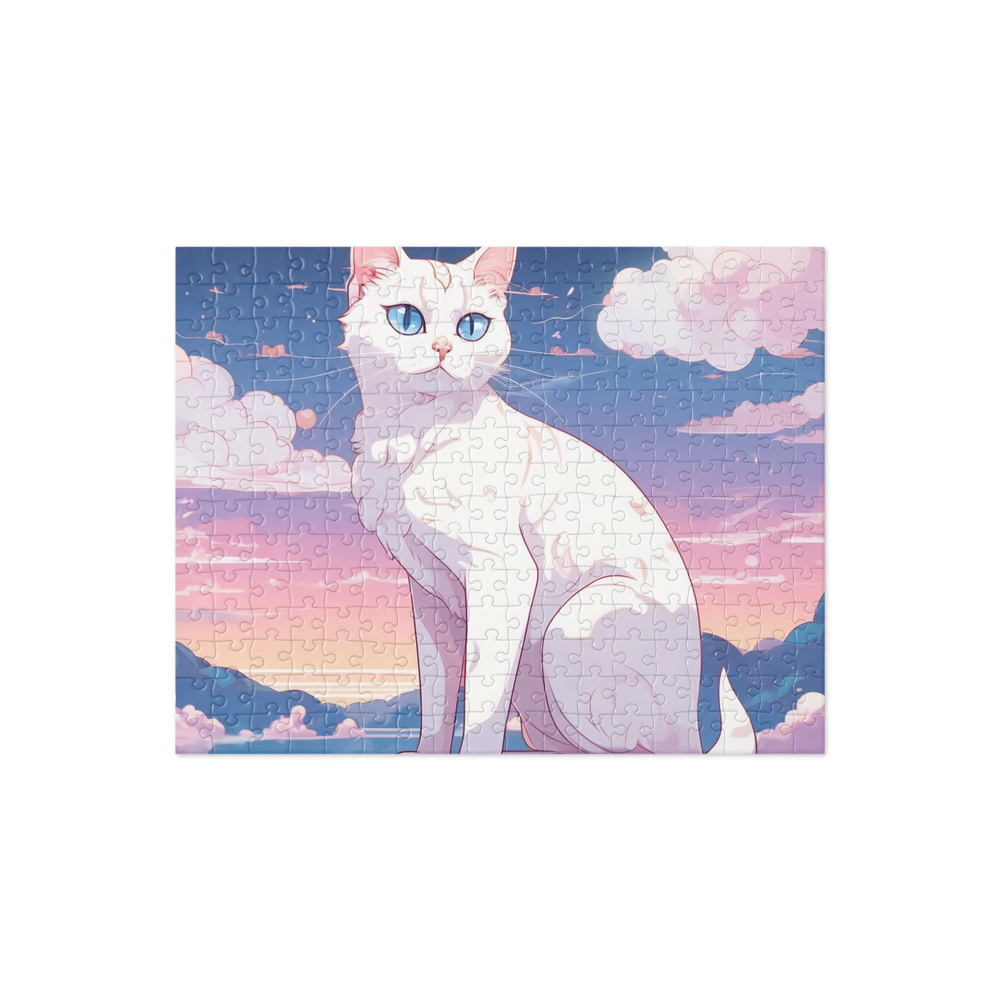 PugMug Custom White Companion Cat Jigsaw Puzzle