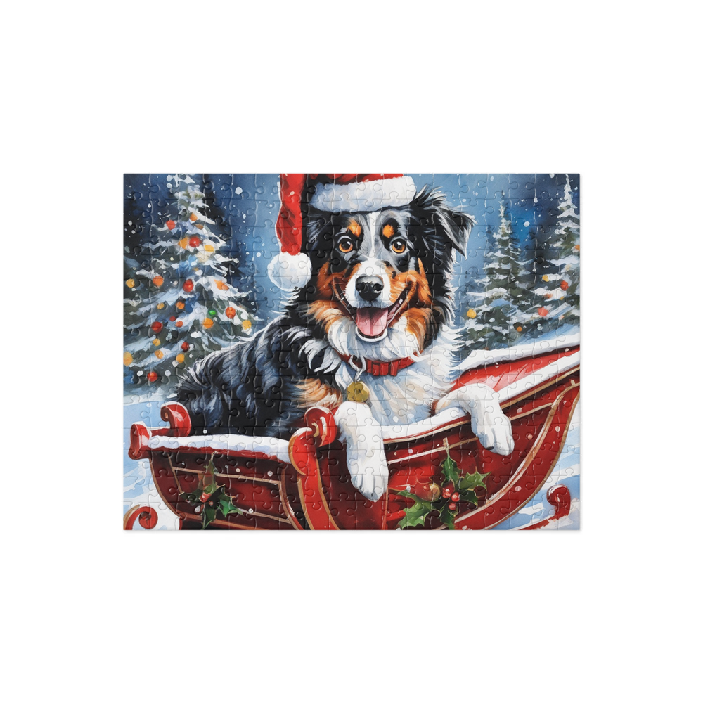 PugMug Custom Australian Shepherd Dog Jigsaw Puzzle