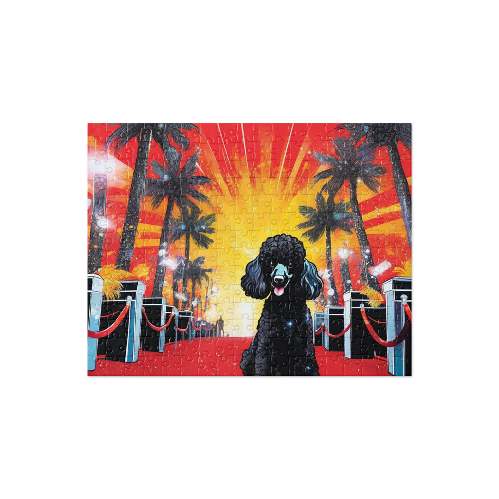 PugMug Custom Black Poodle Jigsaw Puzzle