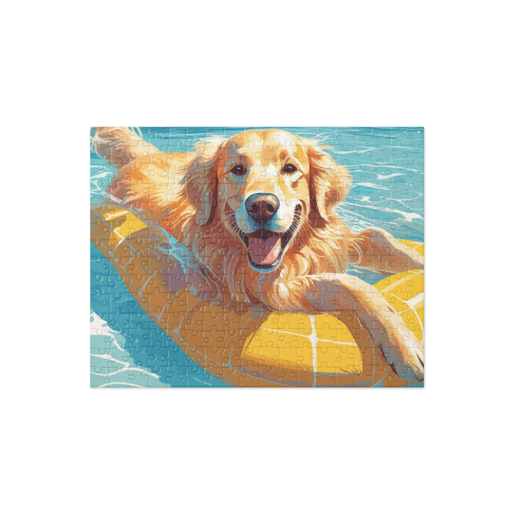 PugMug Custom Golden Retriever Jigsaw Puzzle