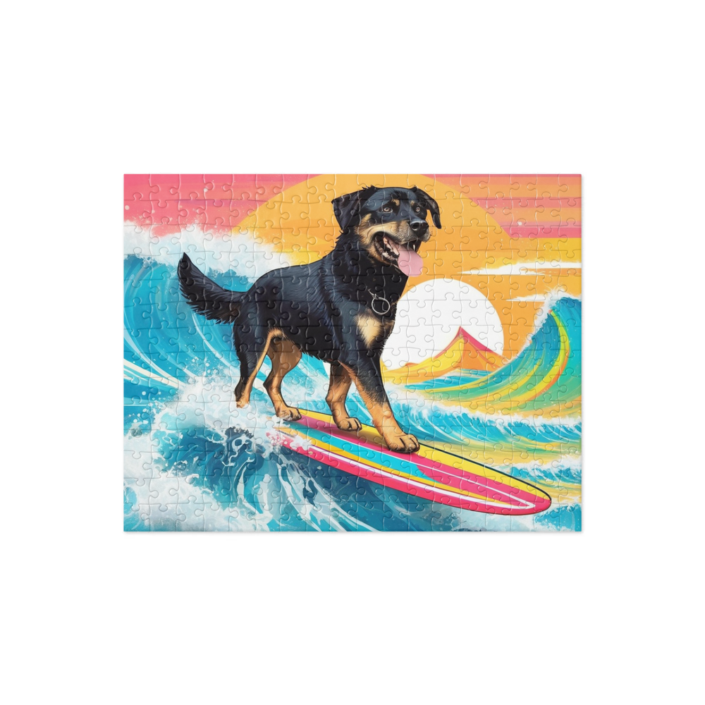 PugMug Custom Blue Jigsaw Puzzle