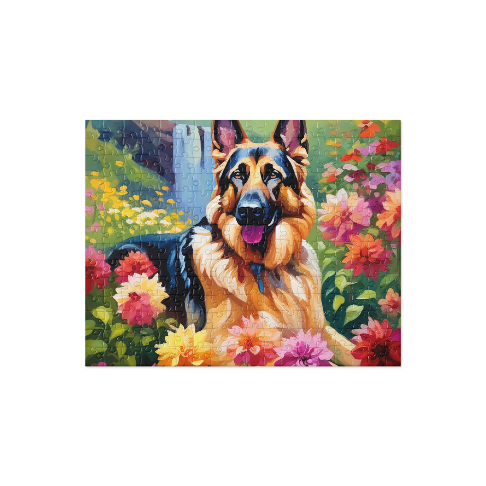 PugMug Custom German Shepherd Dog Jigsaw Puzzle
