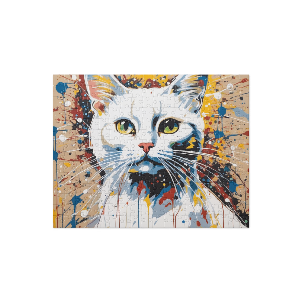 PugMug Custom White Companion Cat Jigsaw Puzzle