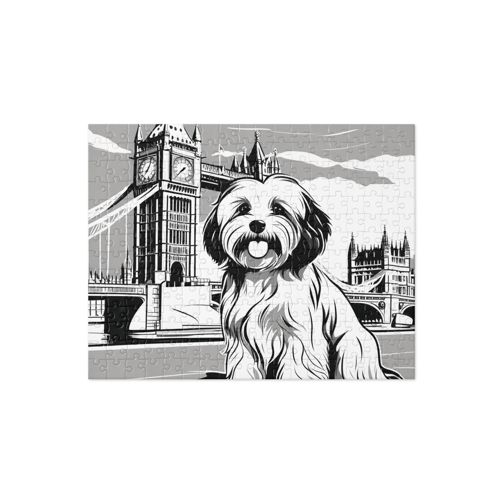 PugMug Custom Black-and-white Havanese Dog Jigsaw Puzzle