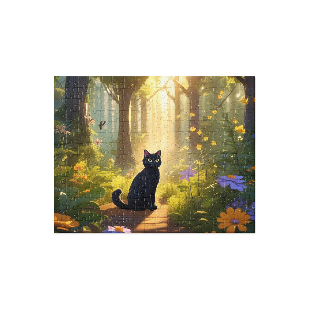 PugMug Custom Black Companion Cat Jigsaw Puzzle