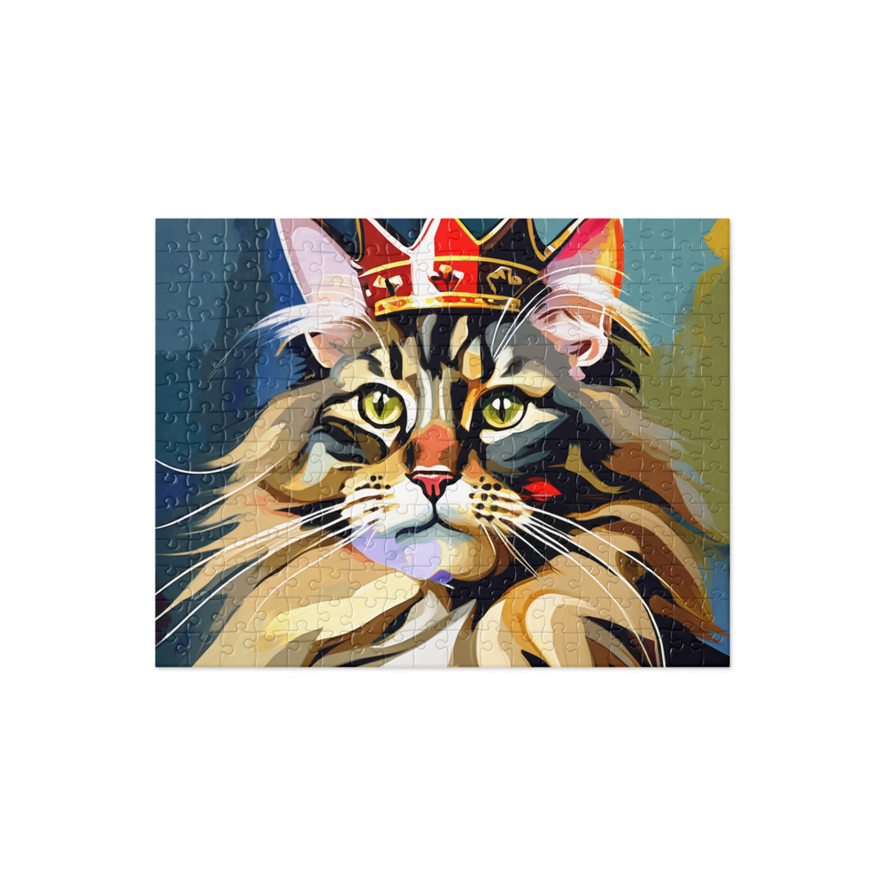 PugMug Custom Tabby Maine Coon Cat Jigsaw Puzzle