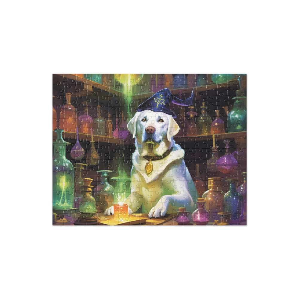 PugMug Custom White Labrador Retriever Jigsaw Puzzle