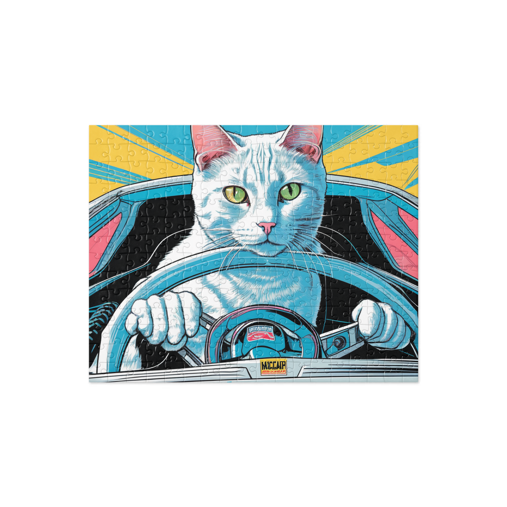 PugMug Custom White Companion Cat Jigsaw Puzzle