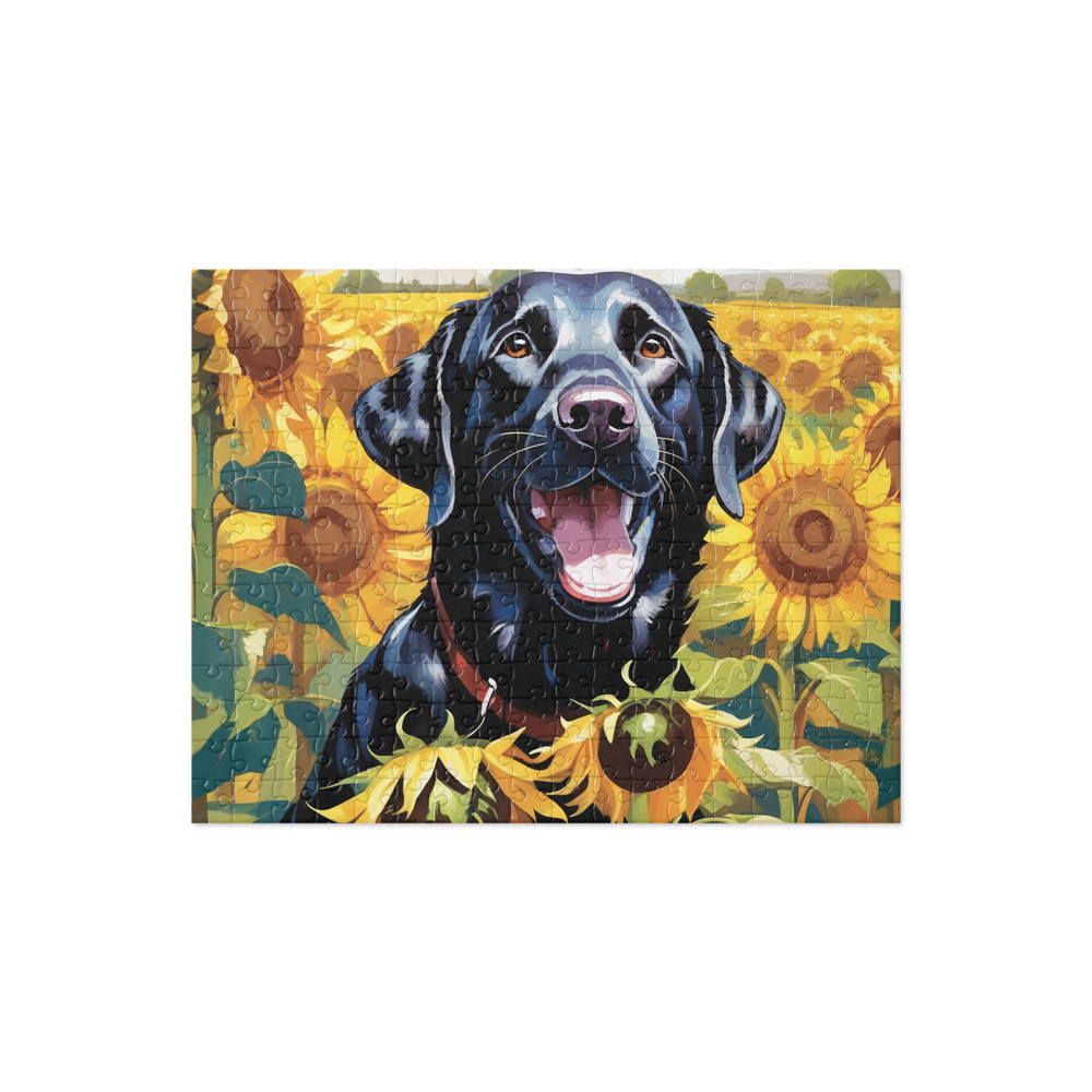 PugMug Custom Black Labrador Retriever Jigsaw Puzzle