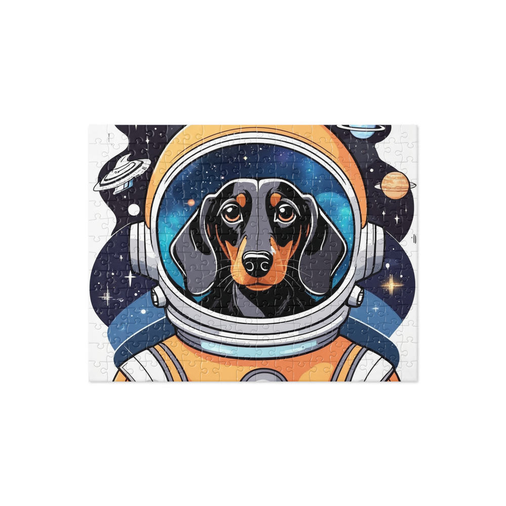 PugMug Custom Black Dachshund Jigsaw Puzzle