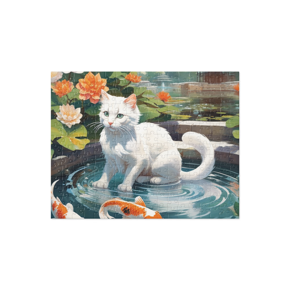 PugMug Custom White Exotic Cat Jigsaw Puzzle