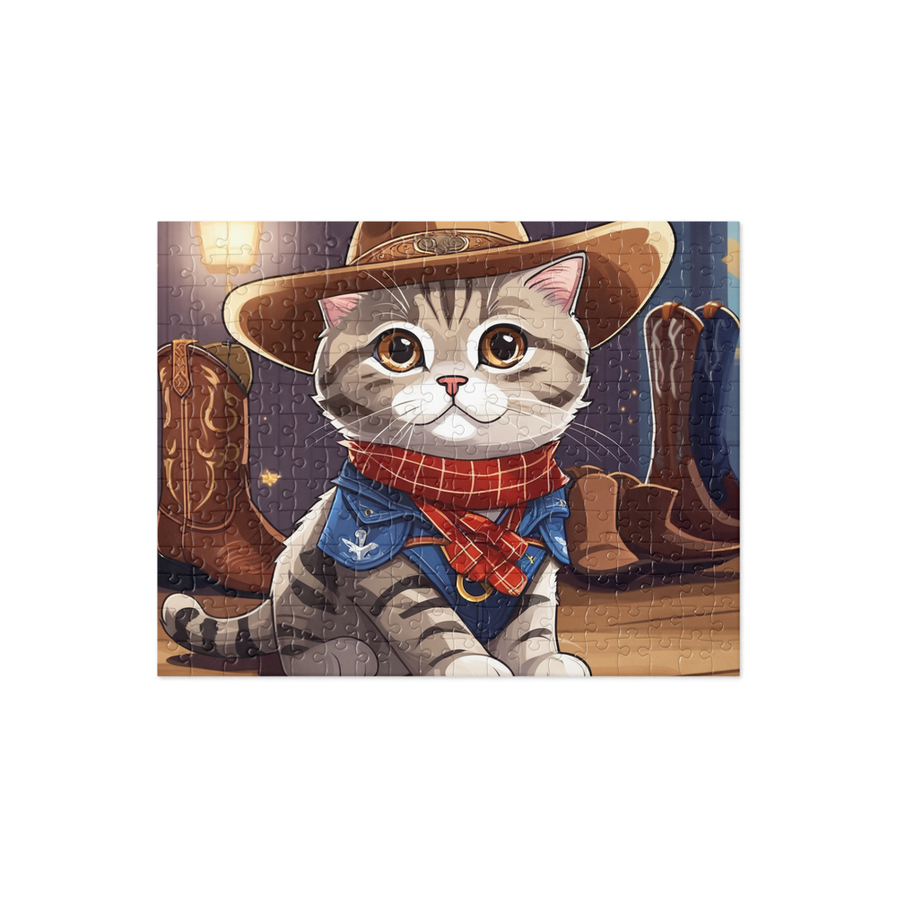 PugMug Custom Tabby Scottish Fold Cat Jigsaw Puzzle