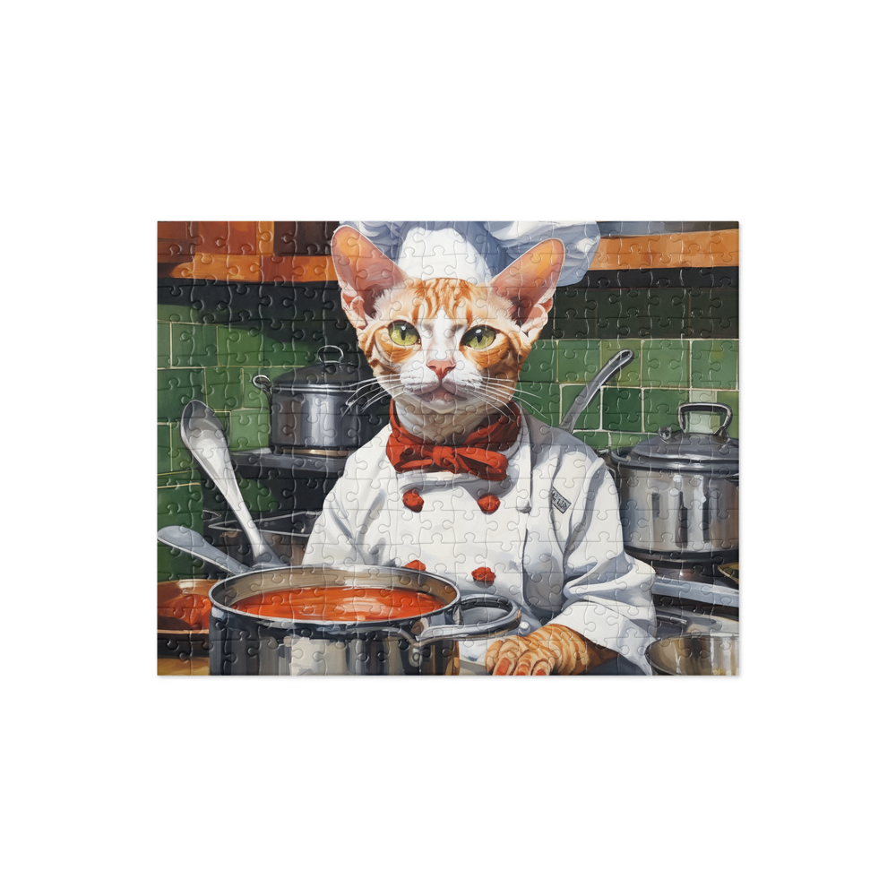 PugMug Custom Tabby Devon Rex Cat Jigsaw Puzzle