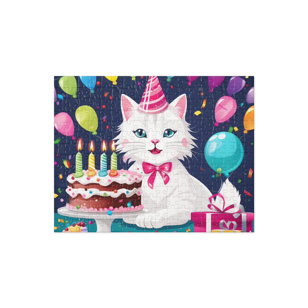 PugMug Custom White Companion Cat Jigsaw Puzzle