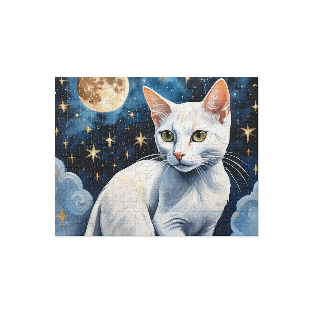 PugMug Custom White Abyssinian Cat Jigsaw Puzzle