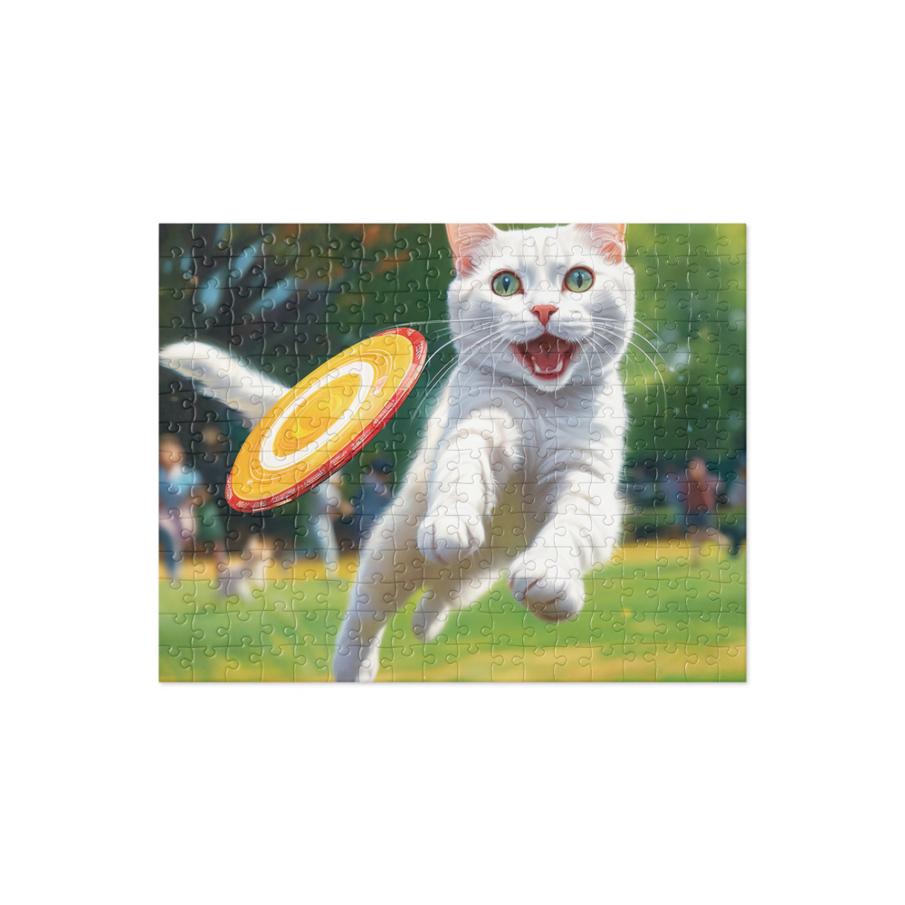 PugMug Custom White Companion Cat Jigsaw Puzzle