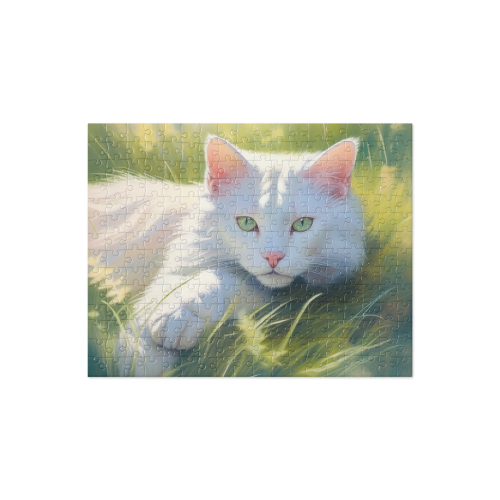 PugMug Custom White Exotic Cat Jigsaw Puzzle