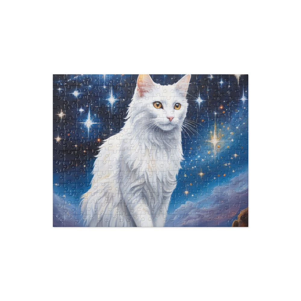 PugMug Custom White Companion Cat Jigsaw Puzzle
