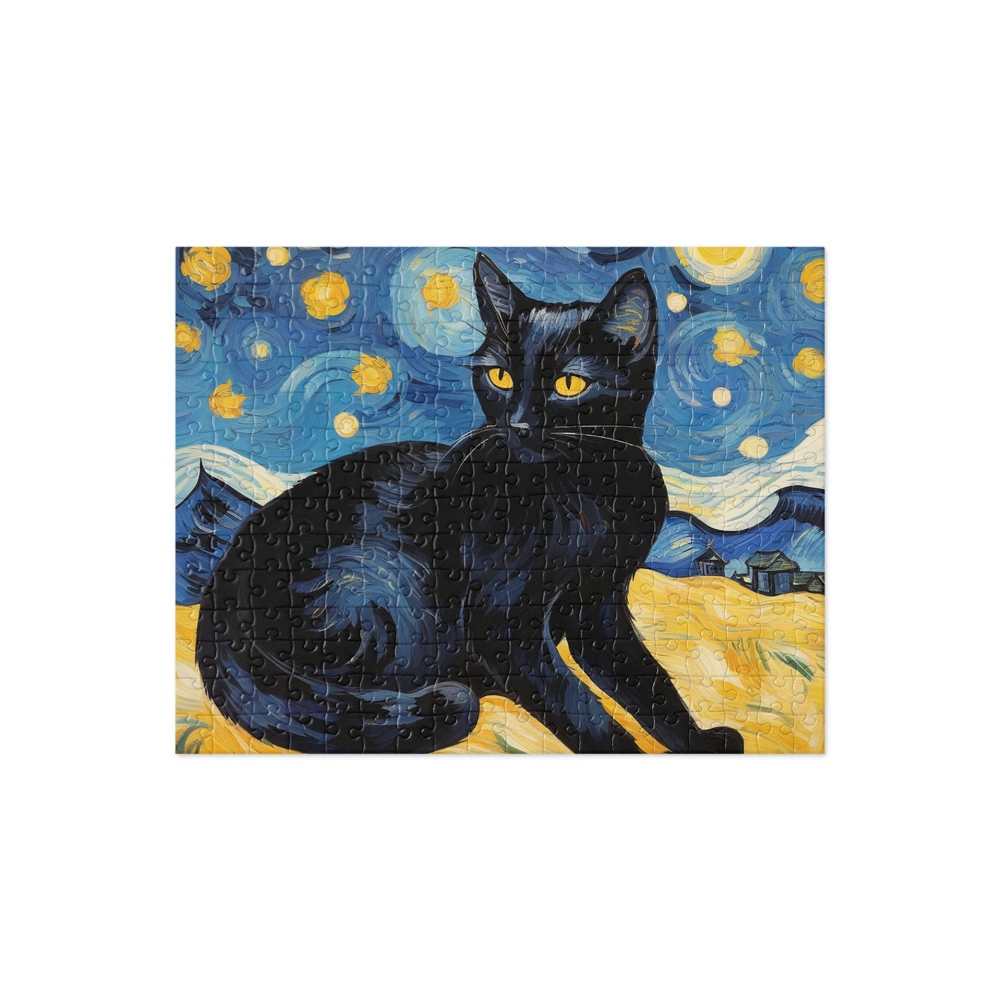 PugMug Custom Black Companion Cat Jigsaw Puzzle