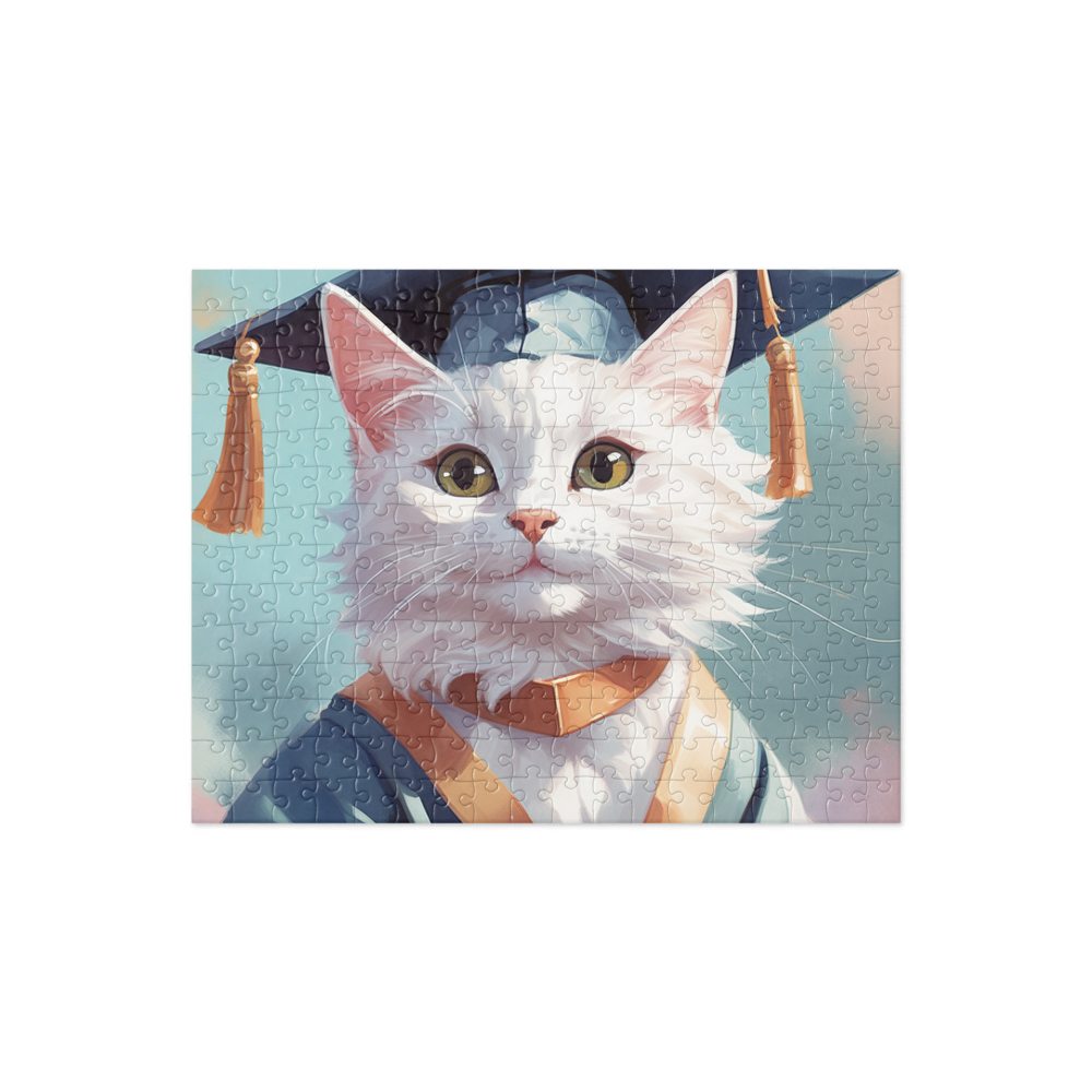 PugMug Custom White Companion Cat Jigsaw Puzzle