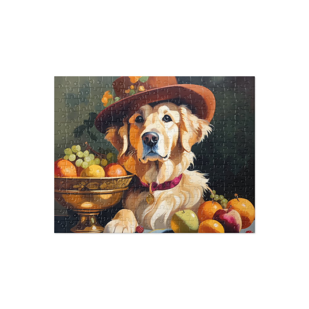 PugMug Custom Golden Retriever Jigsaw Puzzle