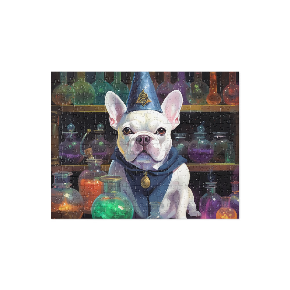 PugMug Custom White French Bulldog Jigsaw Puzzle
